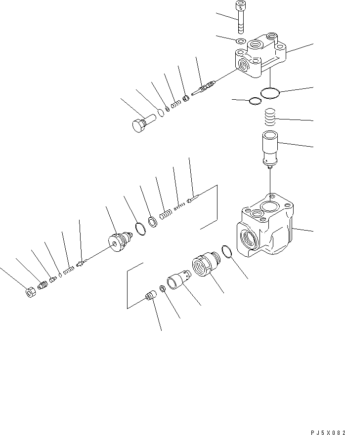 Komatsu parts book diagram for PC400LC-6 S/N 30001-UP: LOCK VALVE