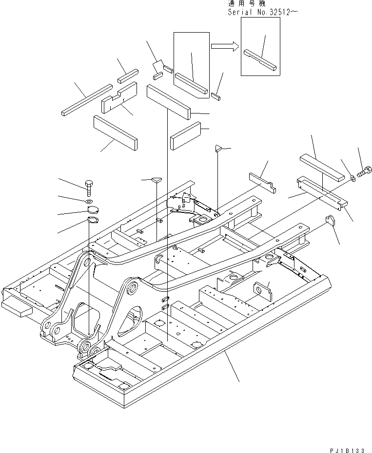 Komatsu parts book diagram for PC400LC-6 S/N 30001-UP (SAA6D125E-2 (Emission) Eng. Installed): REVOLVING FRAME(#32488-)