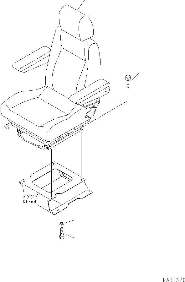 Komatsu parts book diagram for PC400LC-6 S/N 30001-UP (SAA6D125E-2 (Emission) Eng. Installed): OPERATOR'S SEAT (TILT)