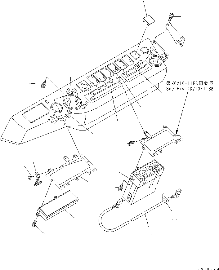 Komatsu parts book diagram for PC400LC-6 S/N 30001-UP (SAA6D125E-2 (Emission) Eng. Installed): OPERATOR'S CAB (PANEL) (RADIO LESS) (WITH AIR CONDITIONER)(#32488-)