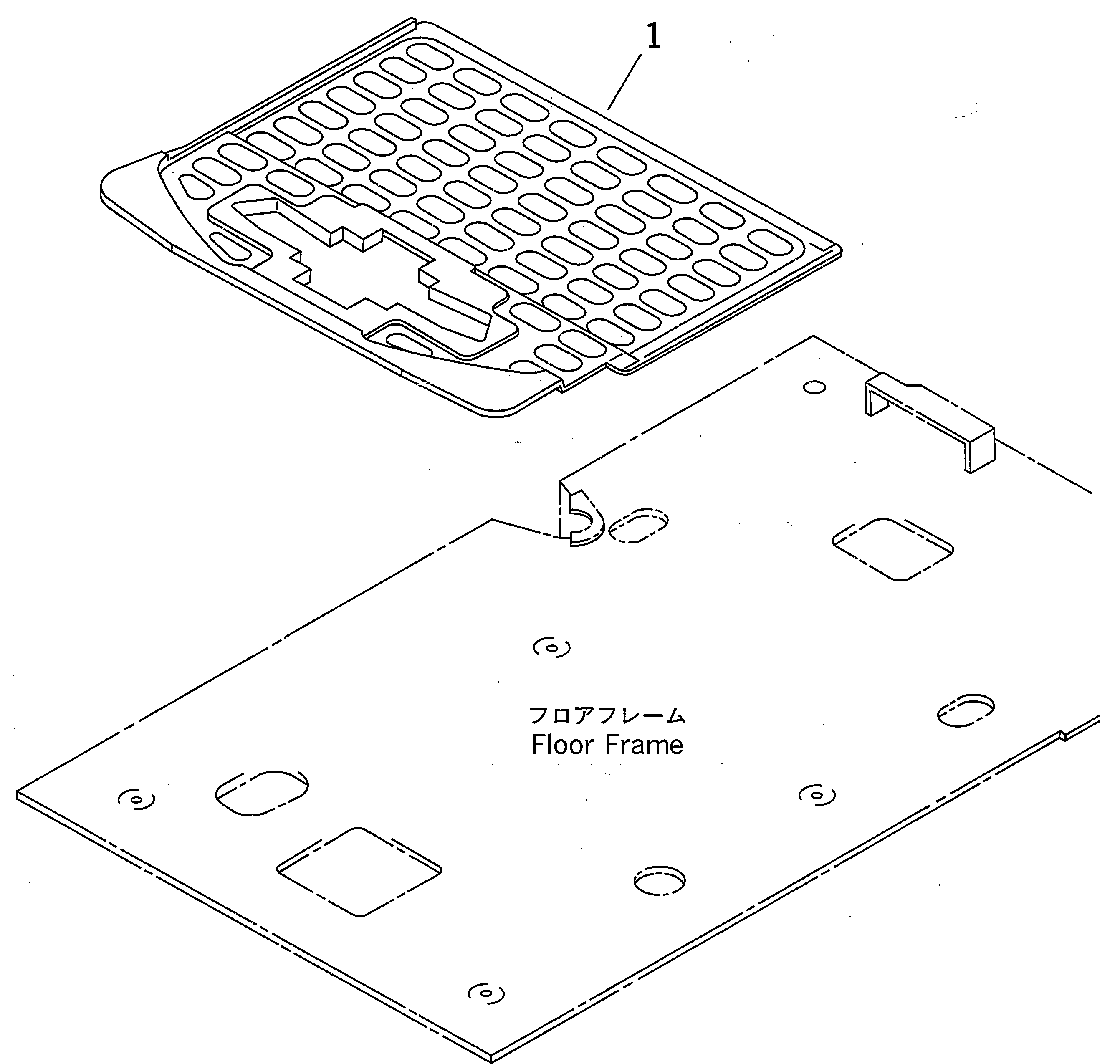 Komatsu parts book diagram for PC400LC-6 S/N 30001-UP (SAA6D125E-2 (Emission) Eng. Installed): FLOOR MAT