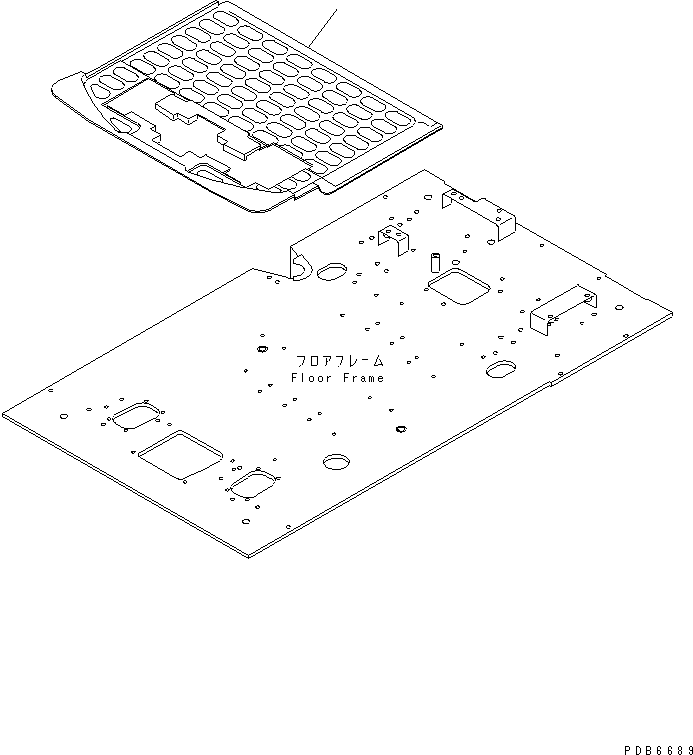 Komatsu parts book diagram for PC400LC-6 S/N 30001-UP (SAA6D125E-2 (Emission) Eng. Installed): FLOOR MAT (2 ACTUATOR)
