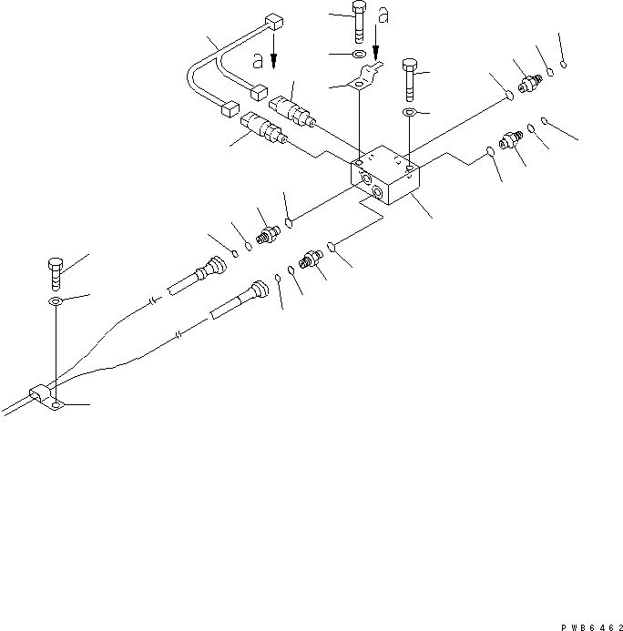 Komatsu parts book diagram for PC400LC-6 S/N 30001-UP (SAA6D125E-2 (Emission) Eng. Installed): ATTACHMENT PPC LINE (PPC) (1 ACTUATOR)(#30119-)