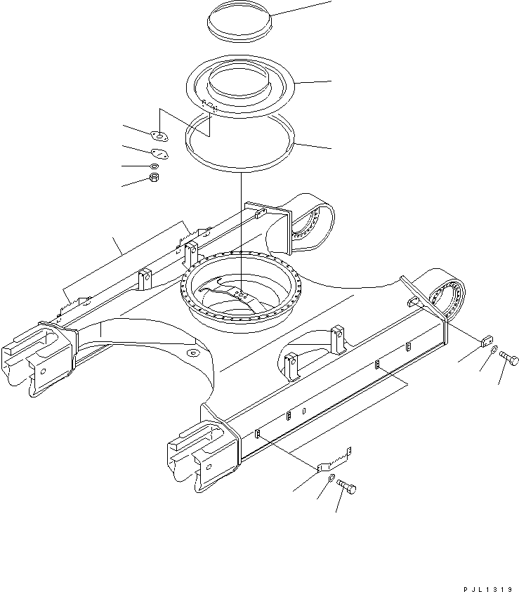 Komatsu parts book diagram for PC400LC-6 S/N 30001-UP (SAA6D125E-2 (Emission) Eng. Installed): TRACK FRAME(#32250-)