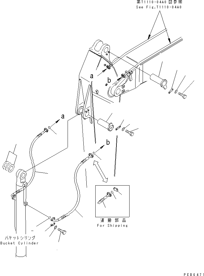 Komatsu parts book diagram for PC400LC-6 S/N 30001-UP (SAA6D125E-2 (Emission) Eng. Installed): ARM LESS KIT