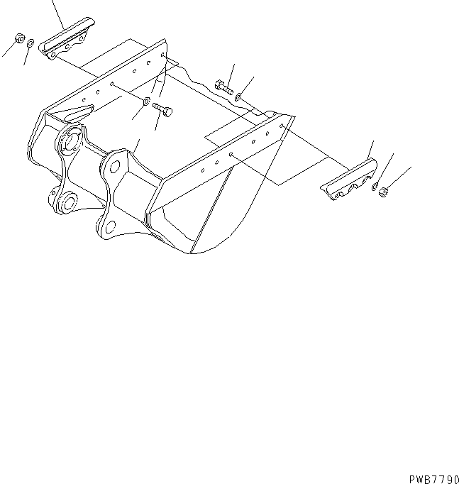 Komatsu parts book diagram for PC400LC-6 S/N 30001-UP (SAA6D125E-2 (Emission) Eng. Installed): SIDE SHROUD(#32001-)