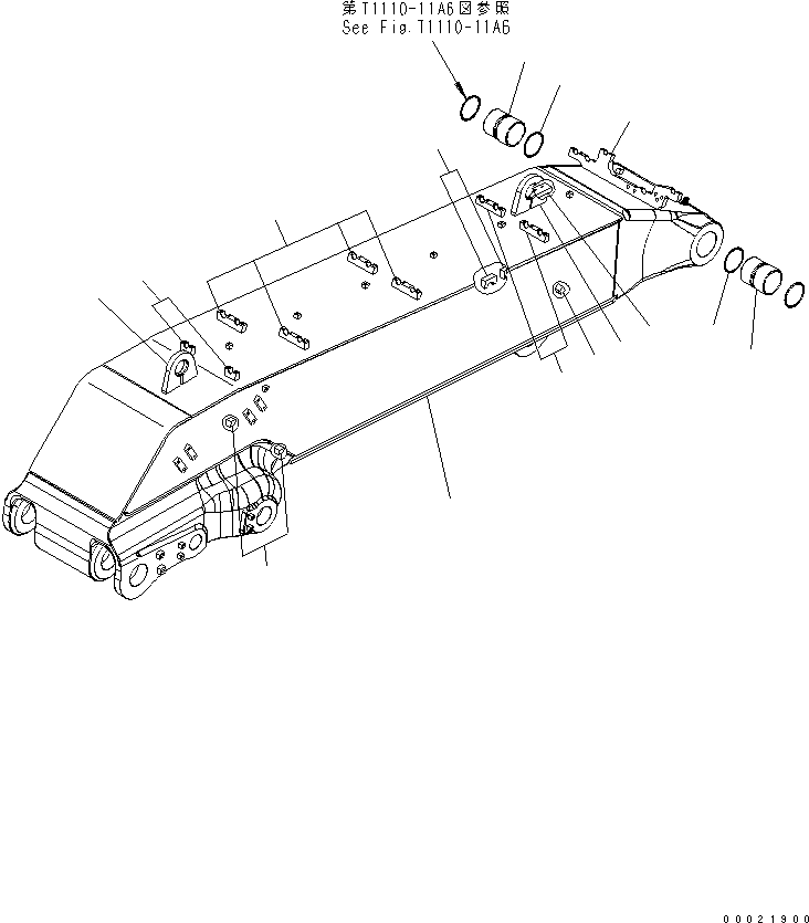 Komatsu parts book diagram for PC400LC-7-M1 S/N 50001-UP: BOOM (BOOM ASS'Y) (LOADER)