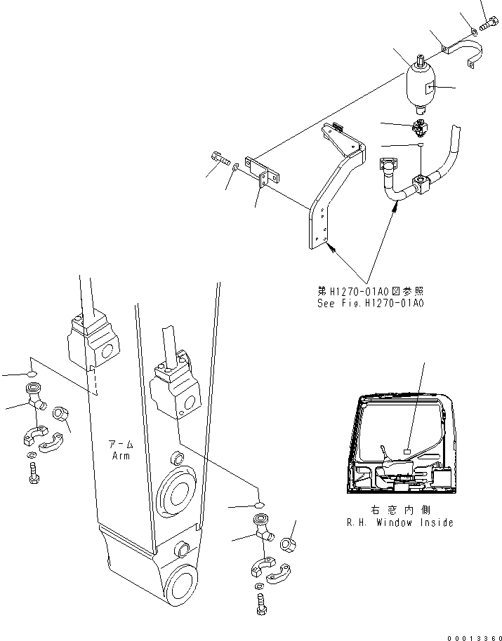 Komatsu parts book diagram for PC400LC-7-M1 S/N 50001-UP: BREAKER ADAPTER (FOR NIPPON PNEUMATIC)(#50001-50004)