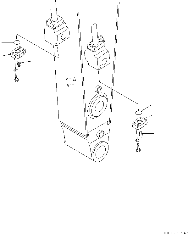 Komatsu parts book diagram for PC400LC-7-M1 S/N 50001-UP: BREAKER ADAPTER (FOR MATUDA)