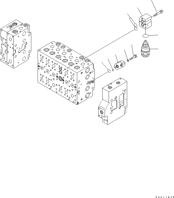 Komatsu parts book diagram for PC400LC-7-M1 S/N 50001-UP: MAIN VALVE (1-ACTUATOR) (6/20)