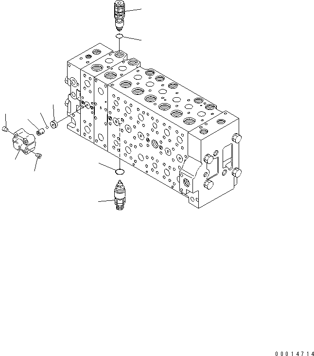 Komatsu parts book diagram for PC400LC-7-M1 S/N 50001-UP: MAIN VALVE (2-ACTUATOR) (23/23)