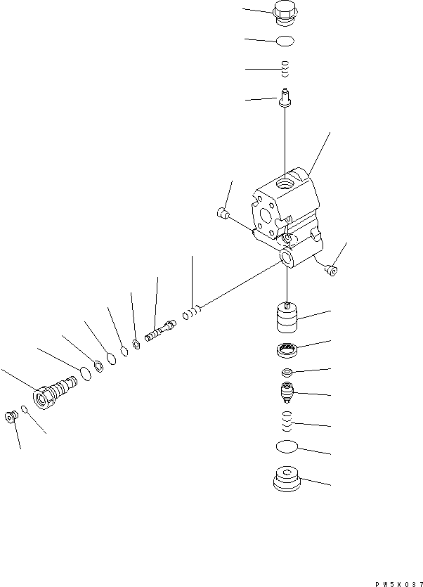 Komatsu parts book diagram for PC400LC-7-M1 S/N 50001-UP: LOCK VALVE (BOOM AND ARM)