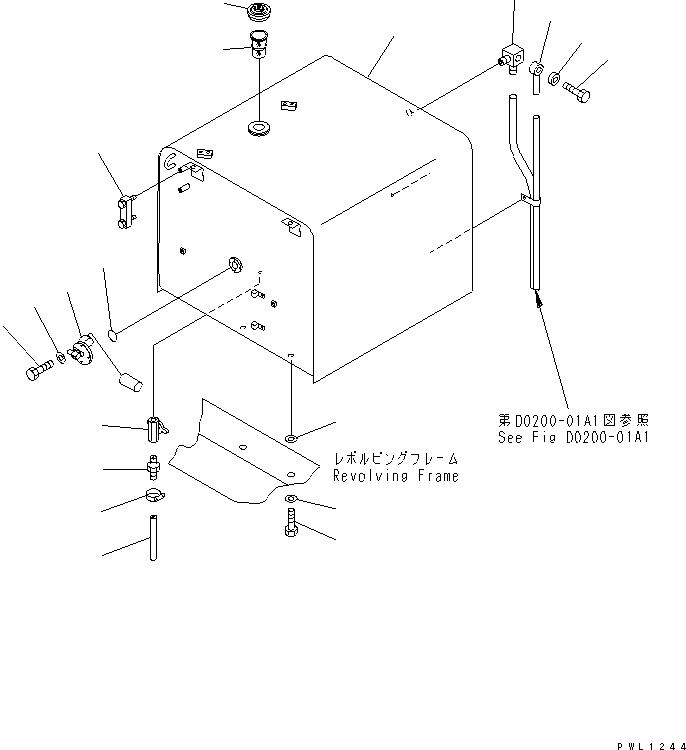 Komatsu parts book diagram for PC400LC-6Z S/N 30001-UP (Pipe Looper Spec.): FUEL TANK(#30001-32249)