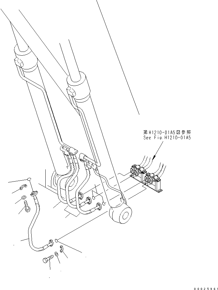 Komatsu parts book diagram for PC400LC-6Z S/N 30001-UP (Pipe Looper Spec.): BOOM LINE (VALVE BOOM HOSE) (FOR PIPE LOOPER)(#32933-)