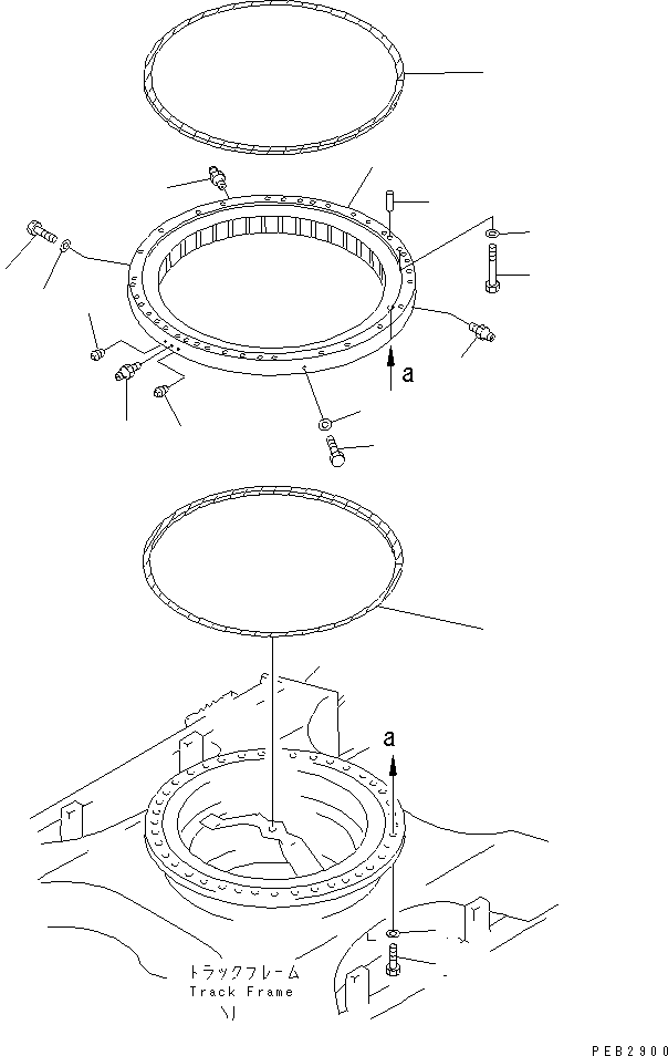 Komatsu parts book diagram for PC400LC-6Z S/N 30001-UP (Pipe Looper Spec.): SWING CIRCLE(#30025-32249)