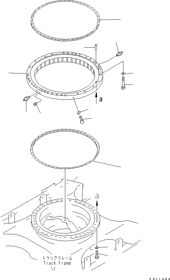 Komatsu parts book diagram for PC400LC-6Z S/N 30001-UP (Pipe Looper Spec.): SWING CIRCLE(#32250-)