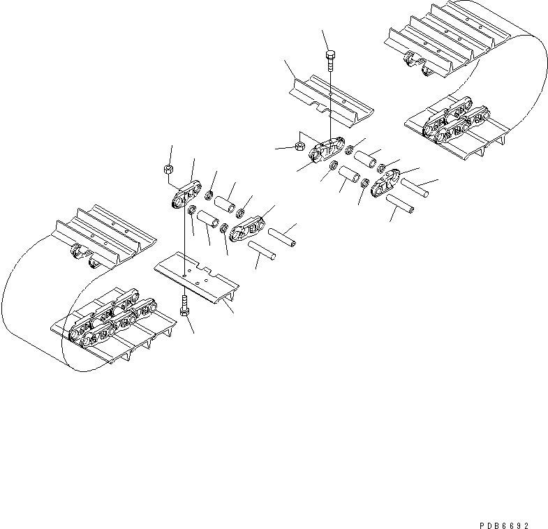 Komatsu parts book diagram for PC400LC-6Z S/N 30001-UP (Pipe Looper Spec.): TRACK SHOE (SINGLE GROUSER) (850MM WIDE)(#32670-)