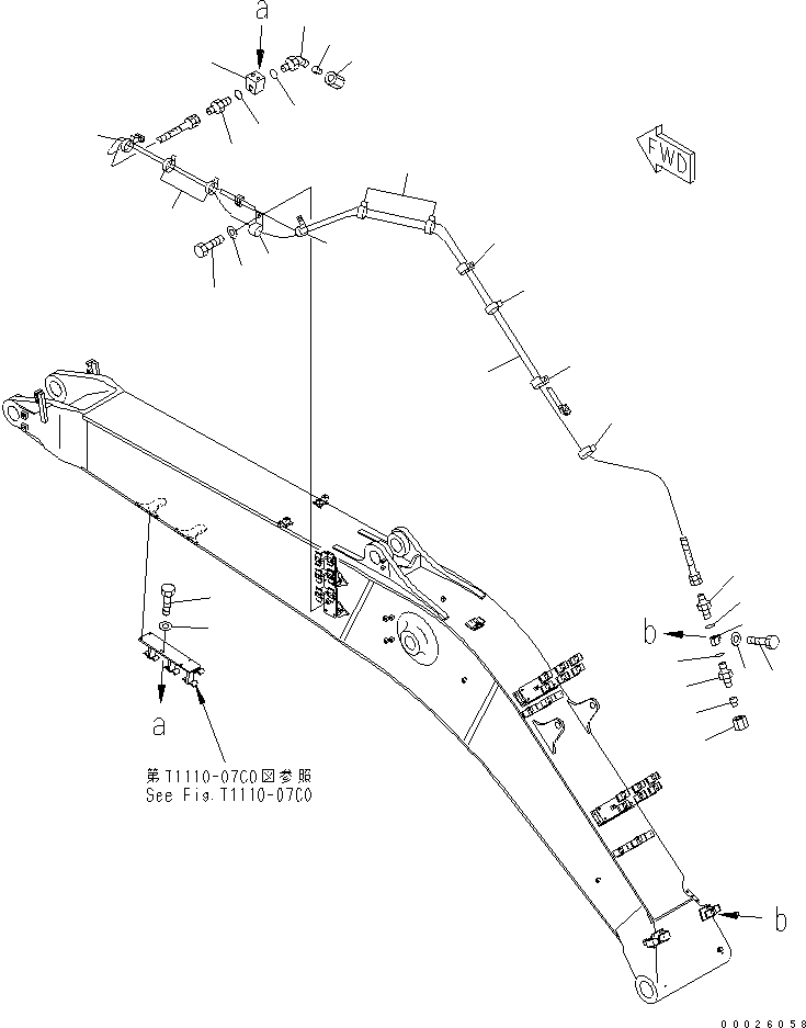 Komatsu parts book diagram for PC400LC-6Z S/N 30001-UP (Pipe Looper Spec.): BOOM (PILOT LINE) (FOR PIPE LOOPER)(#32933-)