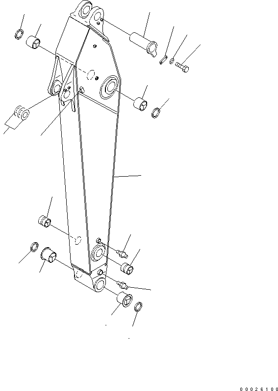 Komatsu parts book diagram for PC400LC-6Z S/N 30001-UP (Pipe Looper Spec.): ARM (2.9M) (SHORT ARM) (FOR PIPE LOOPER)(#32933-)