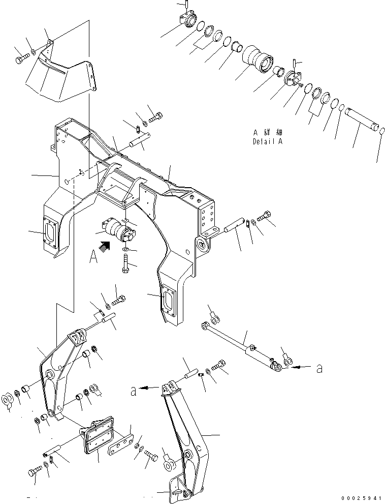 Komatsu parts book diagram for PC400LC-6Z S/N 30001-UP (Pipe Looper Spec.): PIPE LOOPER (FRONT SADDLE AND CYLINDER)(#32933-)