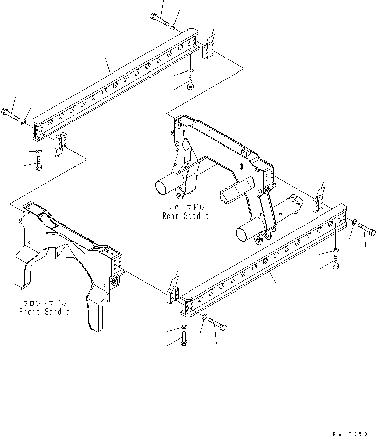 Komatsu parts book diagram for PC400LC-6Z S/N 30001-UP (Pipe Looper Spec.): PIPE LOOPER (RAIL)(#32670-)