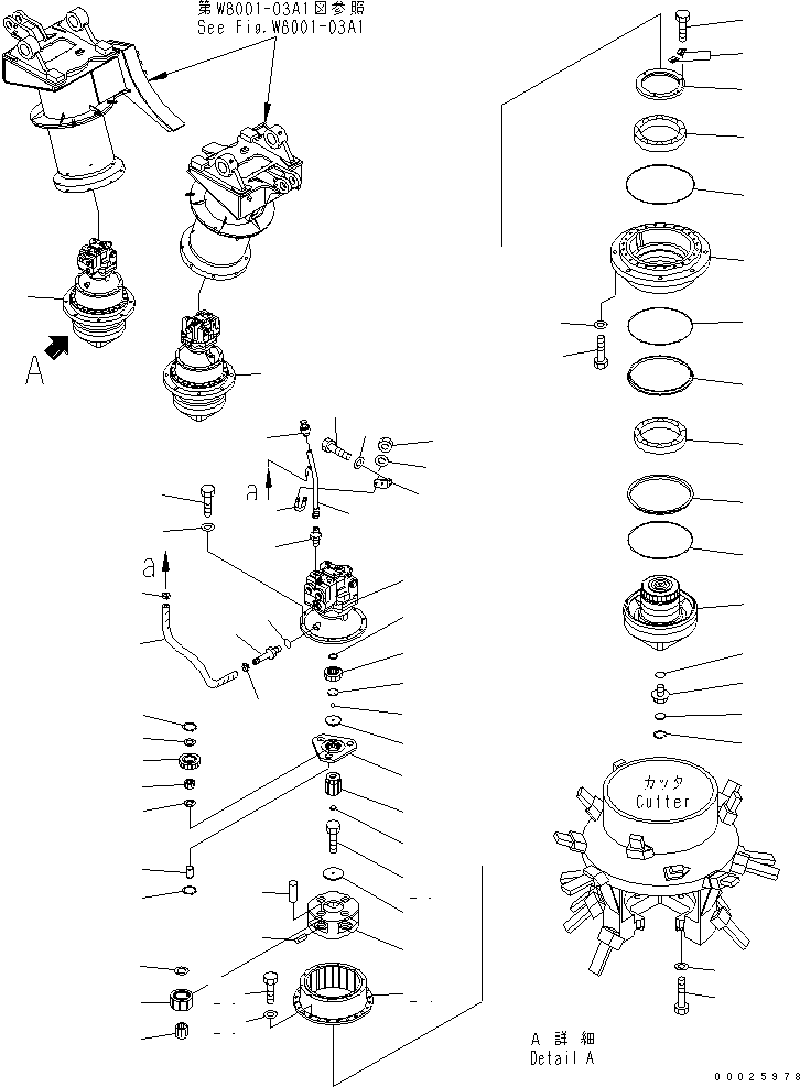 Excavators Komatsu / PC400LC-6Z S/N 30001-UP (Pipe Looper Spec.)(pc400l9c) / PIPE LOOPER (GEAR BOX)(#32933-)(450110 : W8001-11A1)