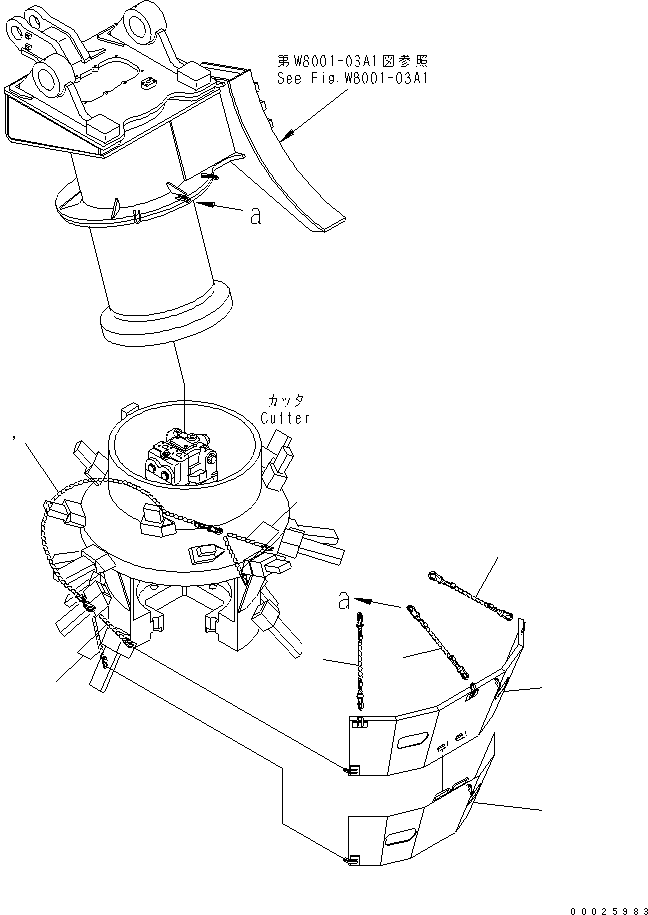 Komatsu parts book diagram for PC400LC-6Z S/N 30001-UP (Pipe Looper Spec.): PIPE LOOPER (CUTTER COVER)(#32933-)