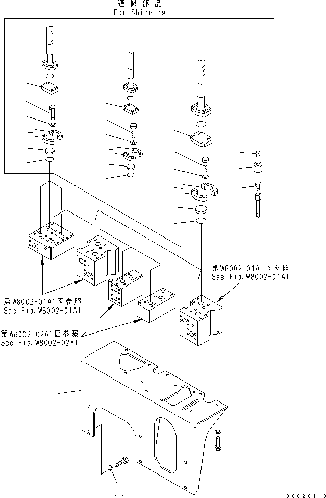 Komatsu parts book diagram for PC400LC-6Z S/N 30001-UP (Pipe Looper Spec.): PIPE LOOPER PIPING (PLUG)(#32933-)