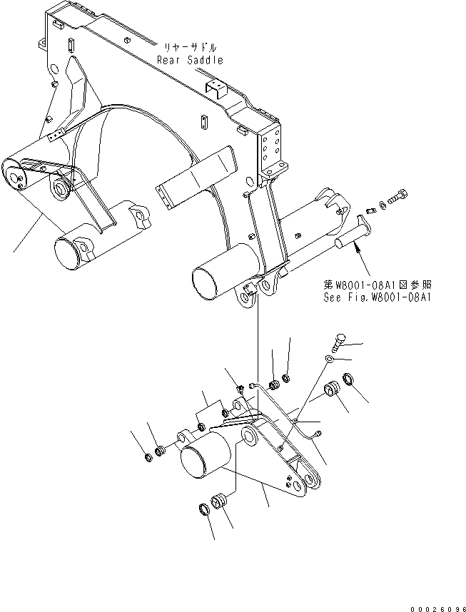 Komatsu parts book diagram for PC400LC-6Z S/N 30001-UP (Pipe Looper Spec.): PIPE ADAPTER (1020) (REAR ARM)(#32933-)