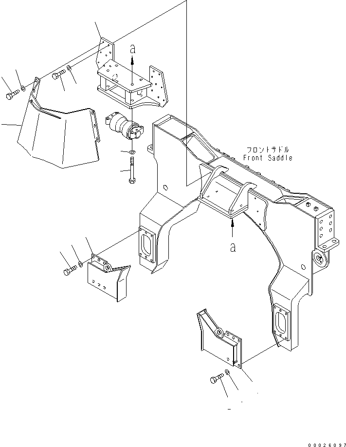 Komatsu parts book diagram for PC400LC-6Z S/N 30001-UP (Pipe Looper Spec.): PIPE ADAPTER (1020) (FRONT BRACKET AND COVER)(#32933-)