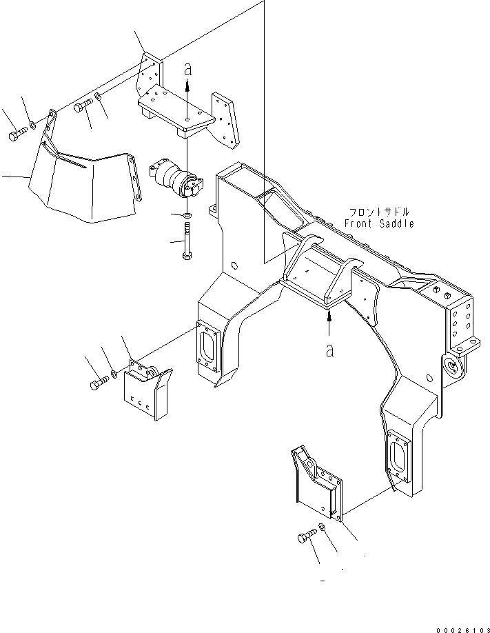 Komatsu parts book diagram for PC400LC-6Z S/N 30001-UP (Pipe Looper Spec.): PIPE ADAPTER (1220) (FRONT BRACKET AND COVER)(#32933-)