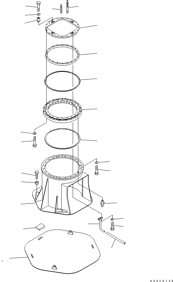 Komatsu parts book diagram for PC400LC-6Z S/N 30001-UP (Pipe Looper Spec.): STAND (FOR PIPE LOOPER)(#32933-)
