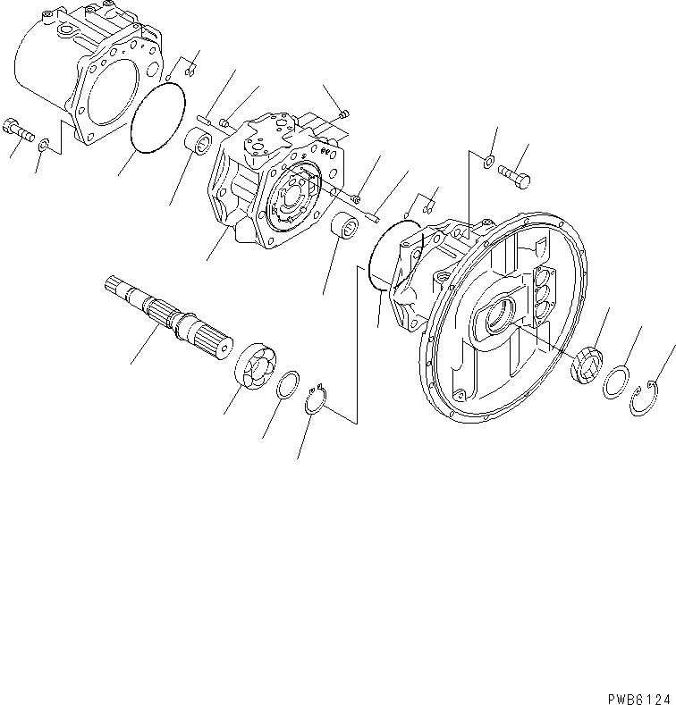 Komatsu parts book diagram for PC400LC-6Z S/N 30001-UP (Pipe Looper Spec.): MAIN PUMP (2/10)(#32001-)