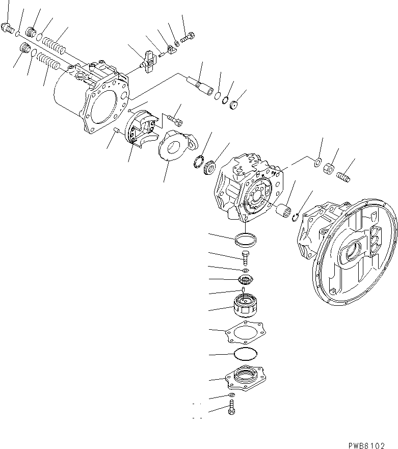 Komatsu parts book diagram for PC400LC-6Z S/N 30001-UP (Pipe Looper Spec.): MAIN PUMP (7/10)(#32001-)