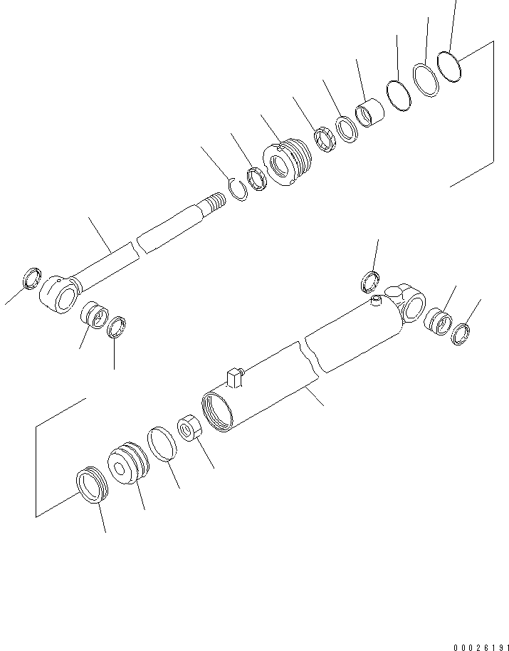 Komatsu parts book diagram for PC400LC-6Z S/N 30001-UP (Pipe Looper Spec.): PIPE LOOPER CYLINDER (FRONT)(#32933-)