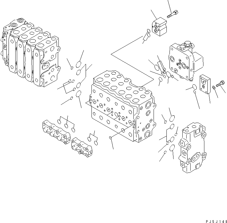 Komatsu parts book diagram for PC400LC-6Z S/N 30001-UP (Pipe Looper Spec.): MAIN VALVE (4-ACTUATOR) (2/17) (FOR PIPE LOOPER)(#32933-)