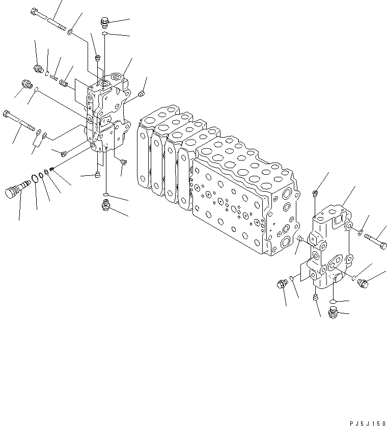 Komatsu parts book diagram for PC400LC-6Z S/N 30001-UP (Pipe Looper Spec.): MAIN VALVE (4-ACTUATOR) (4/17) (FOR PIPE LOOPER)(#32933-)