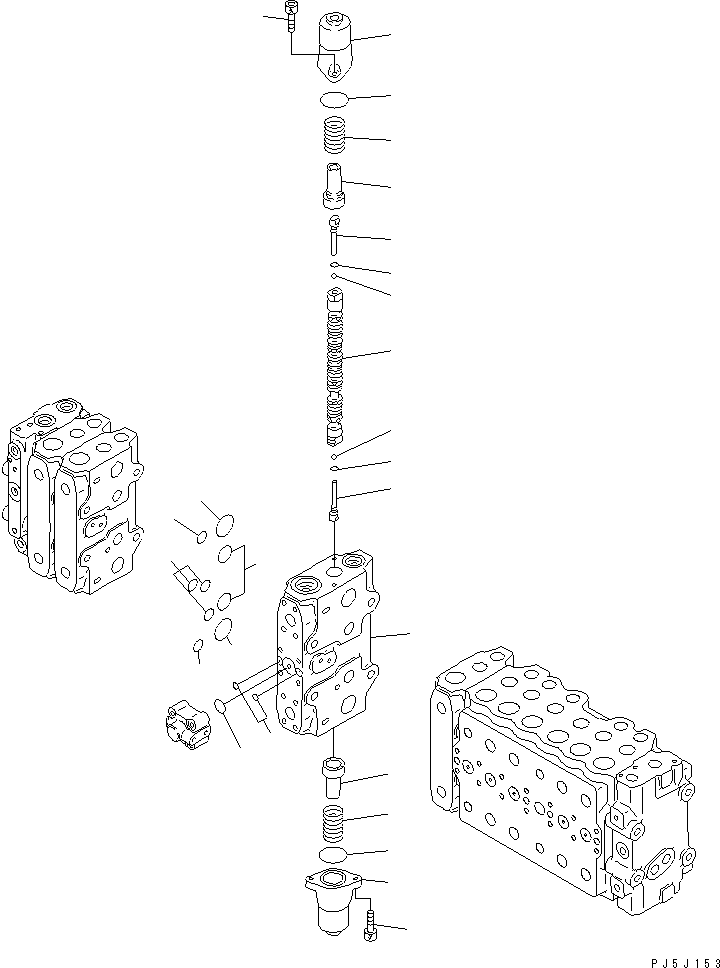 Komatsu parts book diagram for PC400LC-6Z S/N 30001-UP (Pipe Looper Spec.): MAIN VALVE (4-ACTUATOR) (13/17) (FOR PIPE LOOPER)(#32933-)