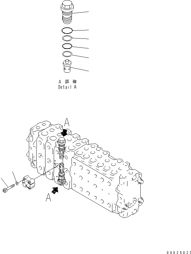 Komatsu parts book diagram for PC400LC-6Z S/N 30001-UP (Pipe Looper Spec.): MAIN VALVE (4-ACTUATOR) (14/17) (FOR PIPE LOOPER)(#32933-)