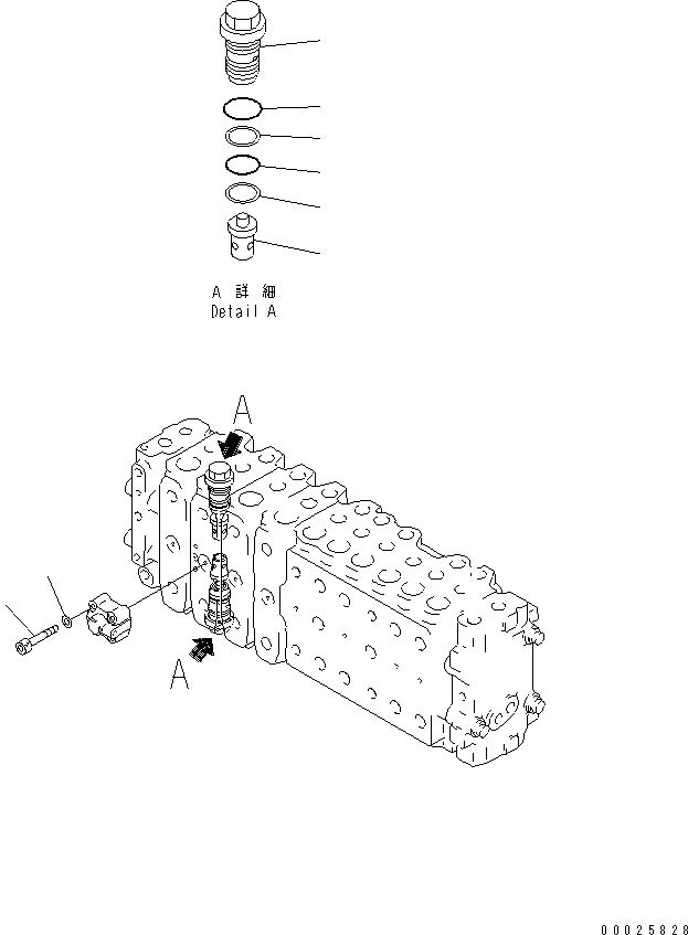 Komatsu parts book diagram for PC400LC-6Z S/N 30001-UP (Pipe Looper Spec.): MAIN VALVE (4-ACTUATOR) (16/17) (FOR PIPE LOOPER)(#32933-)