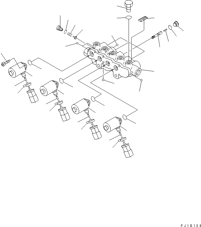 Komatsu parts book diagram for PC400LC-6Z S/N 30001-UP (Pipe Looper Spec.): SOLENOID VALVE (INNER PARTS)(#32443-)