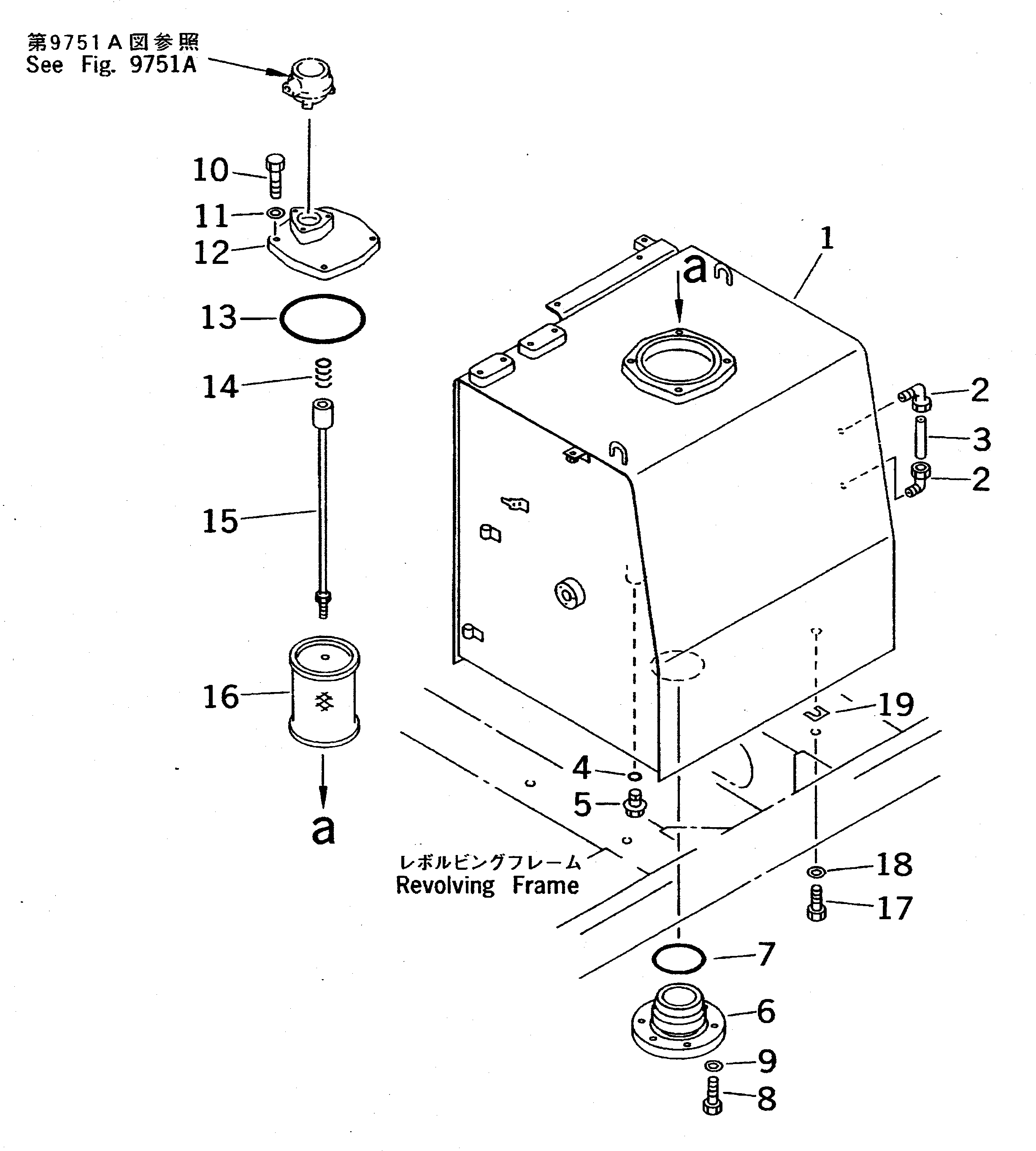 Komatsu parts book diagram for PC400LC-5 S/N 20001-UP (Overseas Version): HYDRAULIC TANK(#20878-)