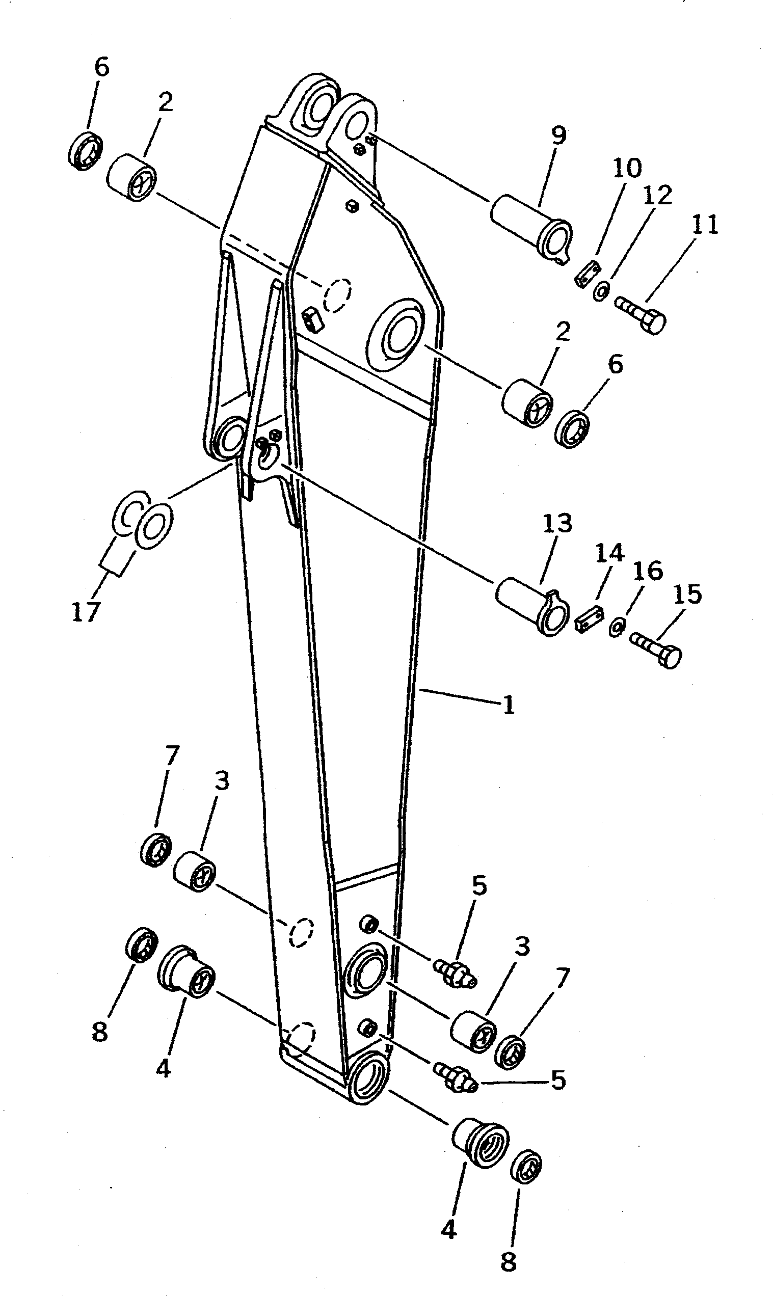 Komatsu parts book diagram for PC400LC-5 S/N 20001-UP (Overseas Version): ARM ? 3.4M