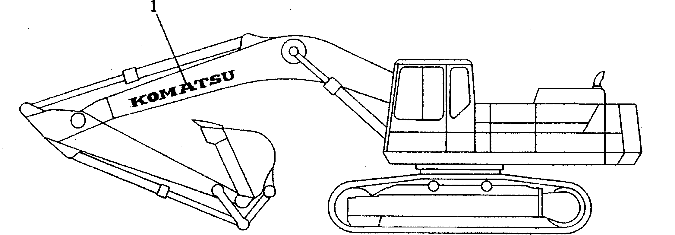 Komatsu parts book diagram for PC400LC-5 S/N 20001-UP (Overseas Version): MARKS AND PLATES (WORK EQUIPMENT SIDE) (K.S.P. SPEC.)