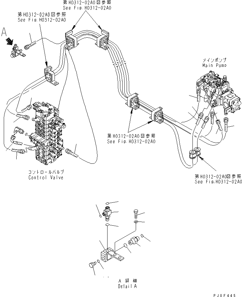 Komatsu parts book diagram for PC40MR-1 S/N 1001-UP: DELIVERY LINE (DELIVERY)(#5501-)
