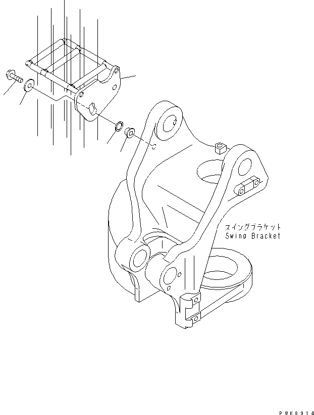 Komatsu parts book diagram for PC40MR-1 S/N 1001-UP: ACTUATER LINE (HOSE GUIDE) (FOR ATTACHMENT)(#5501-)