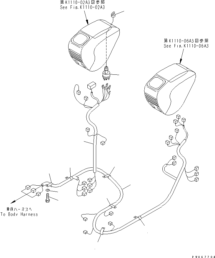 Komatsu parts book diagram for PC40MR-1 S/N 1001-UP: FLOOR FRAME (WIRING) (FOR TOPS)(#1001-4267)