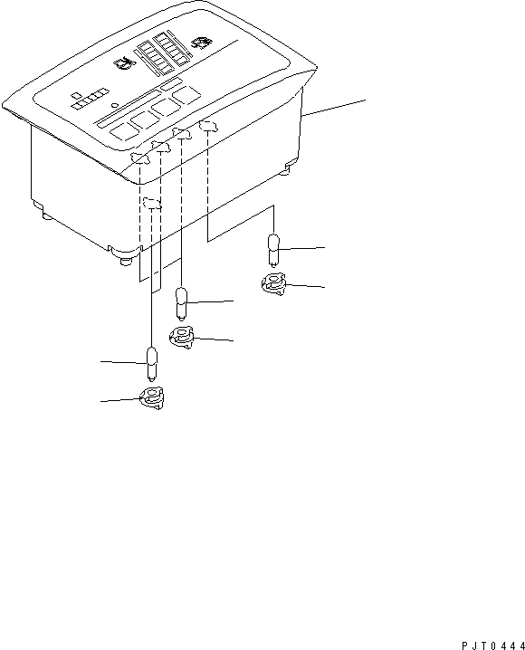 Komatsu parts book diagram for PC40MR-1 S/N 1001-UP: MONITOR PANEL (INNER PARTS)