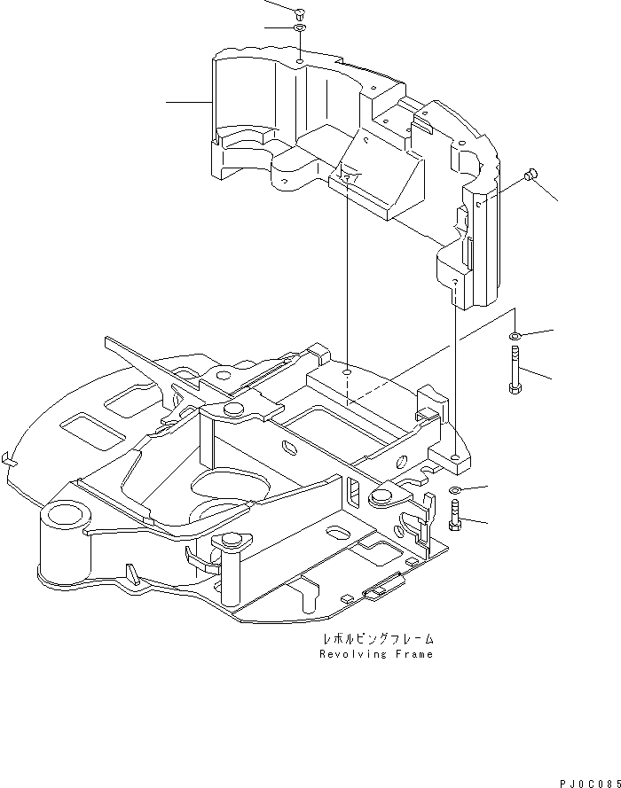 Komatsu parts book diagram for PC40MR-1 S/N 1001-UP: COUNTER WEIGHT (520KG) (EXCEPT JAPAN)(#3938-)
