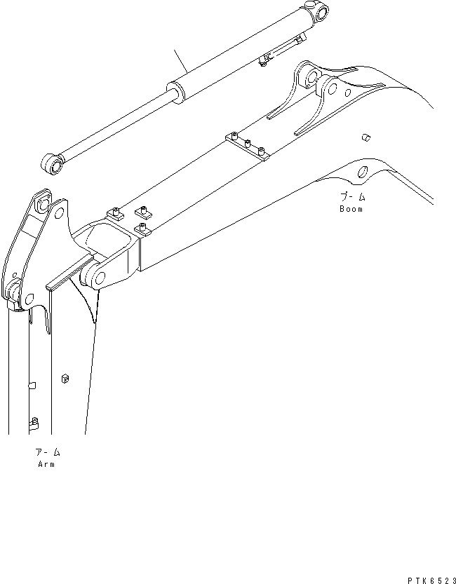 Komatsu parts book diagram for PC40MR-1 S/N 1001-UP: ARM CYLINDER (EXCEPT JAPAN)